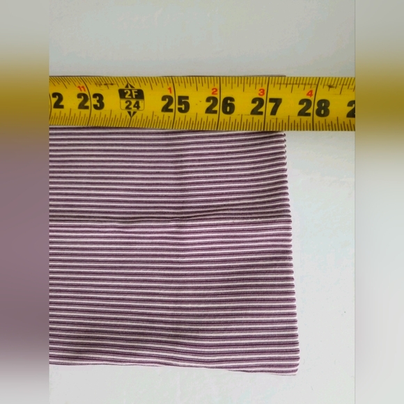 Etro Women's Striped Straight-Leg Capri Pants, Lilac/White Cotton/Spandex Sz 38 - Picture 12 of 16